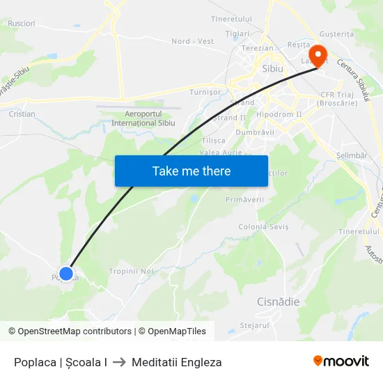 Poplaca | Școala I to Meditatii Engleza map