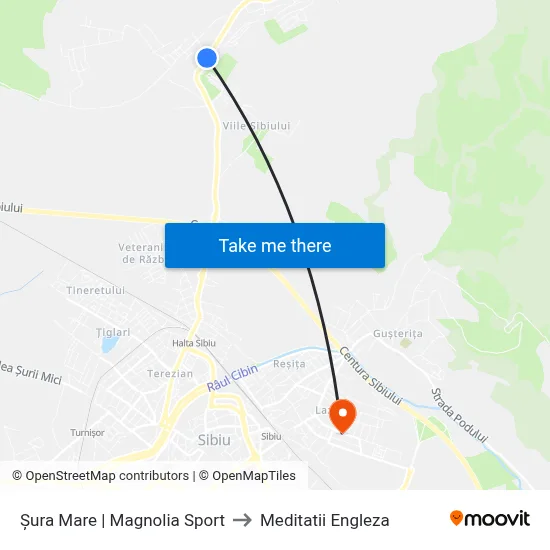 Șura Mare | Magnolia Sport to Meditatii Engleza map