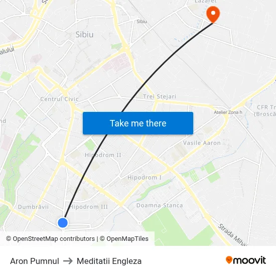 Aron Pumnul to Meditatii Engleza map