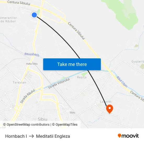 Hornbach I to Meditatii Engleza map