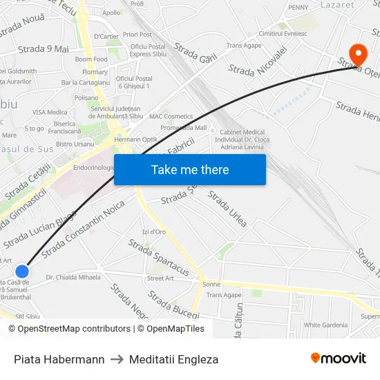 Piata Habermann to Meditatii Engleza map