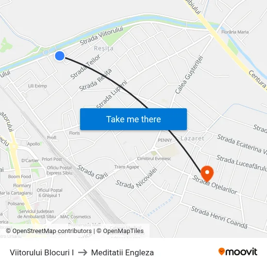 Viitorului Blocuri I to Meditatii Engleza map