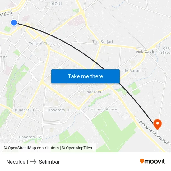 Neculce I to Selimbar map