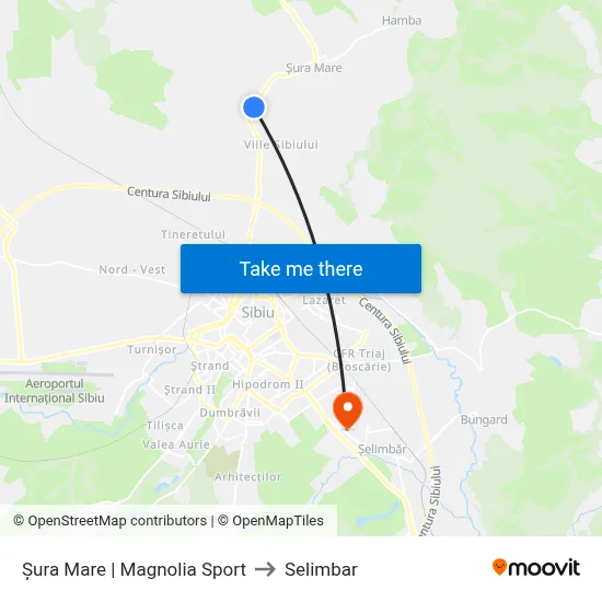 Șura Mare | Magnolia Sport to Selimbar map