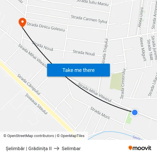 Șelimbăr | Grădinița II to Selimbar map