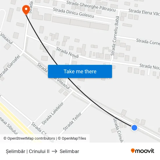 Șelimbăr | Crinului II to Selimbar map