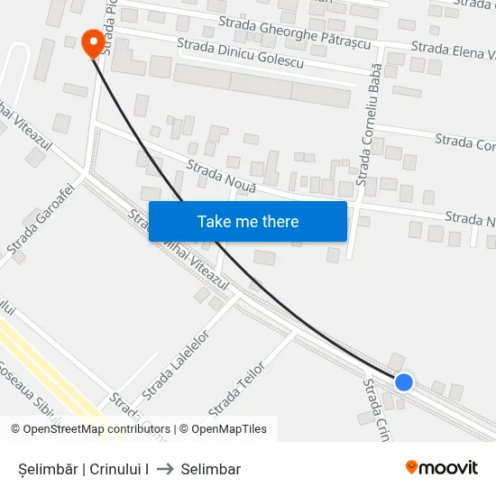 Șelimbăr | Crinului I to Selimbar map