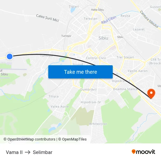 Vama II to Selimbar map