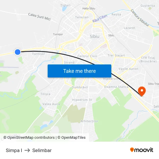 Simpa I to Selimbar map