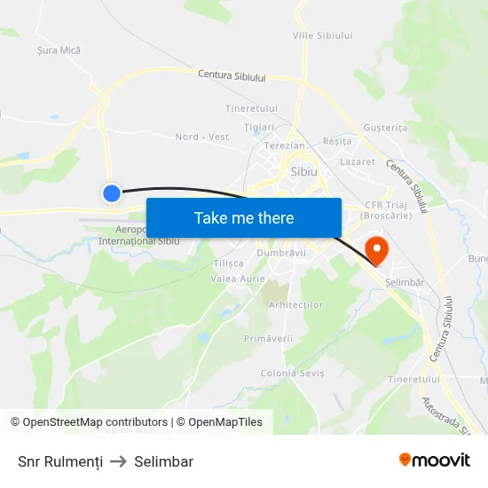 Snr Rulmenți to Selimbar map