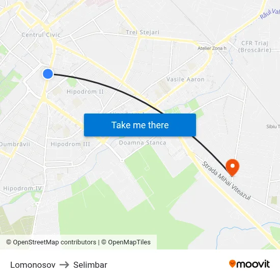 Lomonosov to Selimbar map