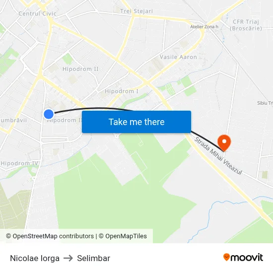 Nicolae Iorga to Selimbar map