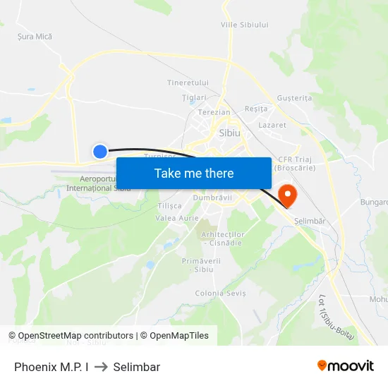 Phoenix M.P. I to Selimbar map