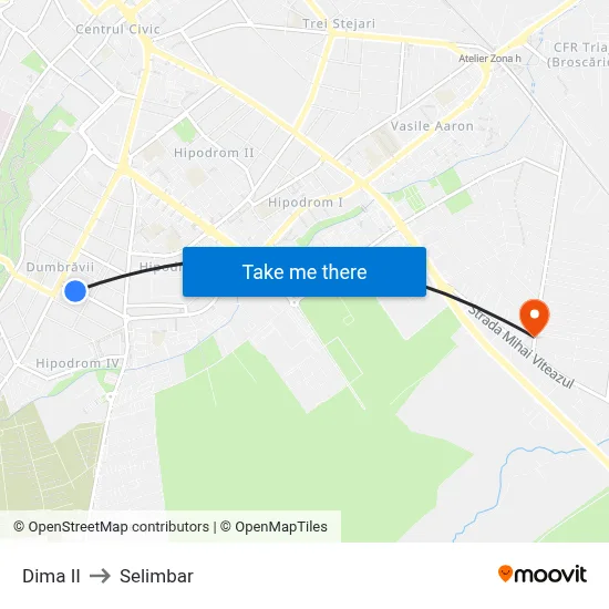 Dima II to Selimbar map