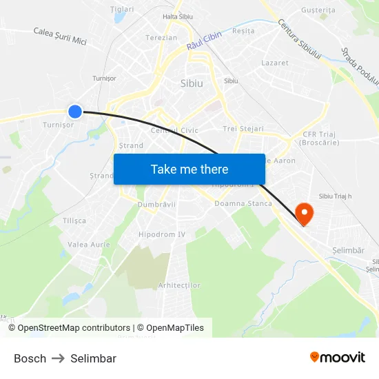 Bosch to Selimbar map
