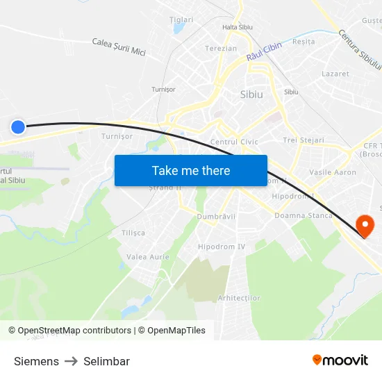Siemens to Selimbar map