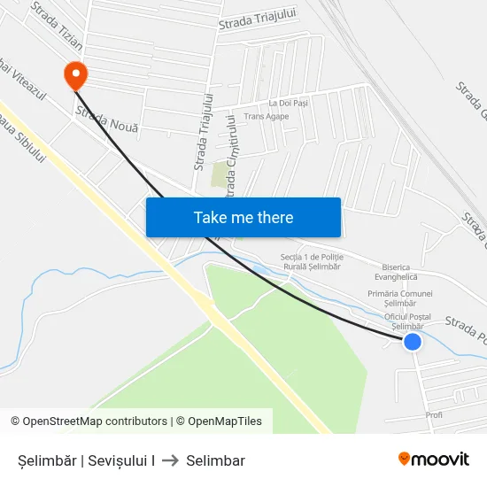 Șelimbăr | Sevișului I to Selimbar map