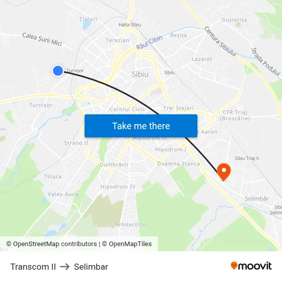 Transcom II to Selimbar map