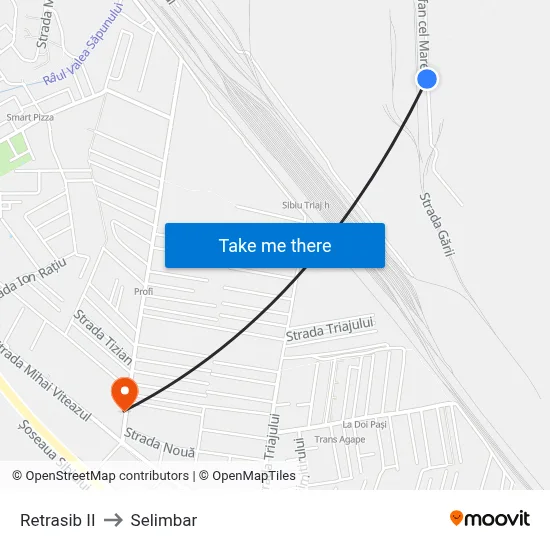 Retrasib II to Selimbar map