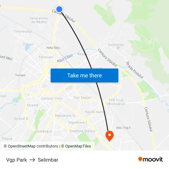 Vgp Park to Selimbar map