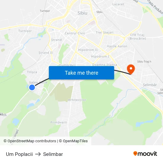 Um Poplacii to Selimbar map