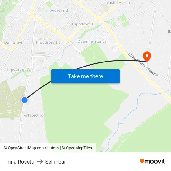 Irina Rosetti to Selimbar map