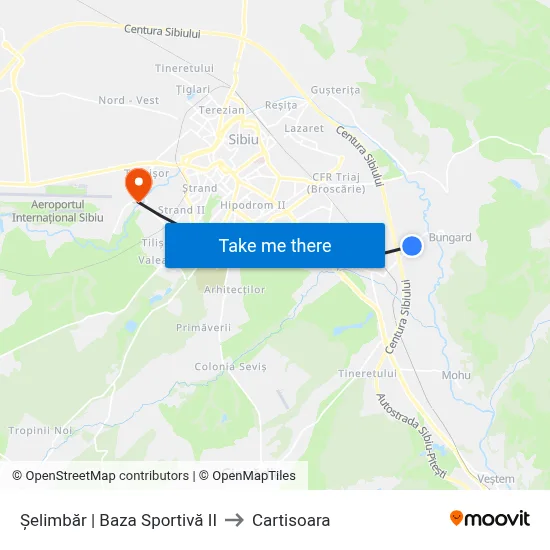 Șelimbăr | Baza Sportivă II to Cartisoara map