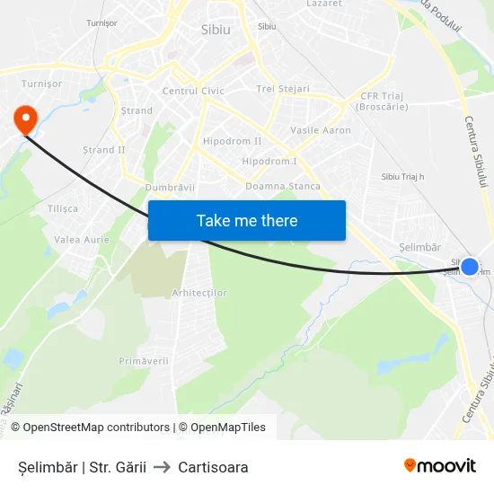 Șelimbăr | Str. Gării to Cartisoara map