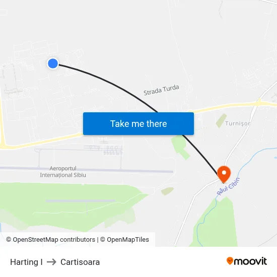Harting I to Cartisoara map