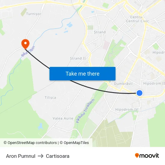 Aron Pumnul to Cartisoara map