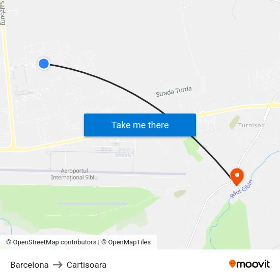 Monaco to Cartisoara map