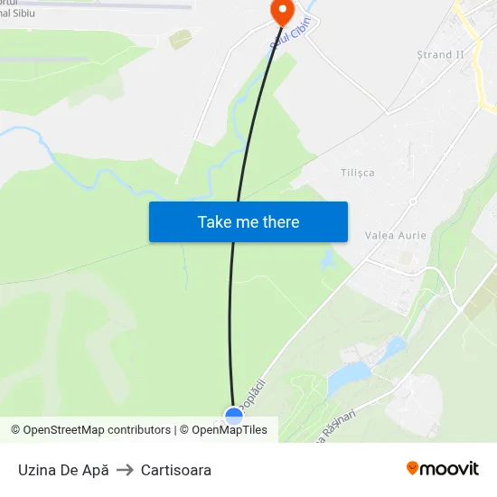 Uzina De Apă to Cartisoara map