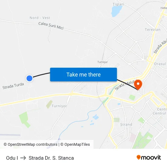 Odu I to Strada Dr. S. Stanca map