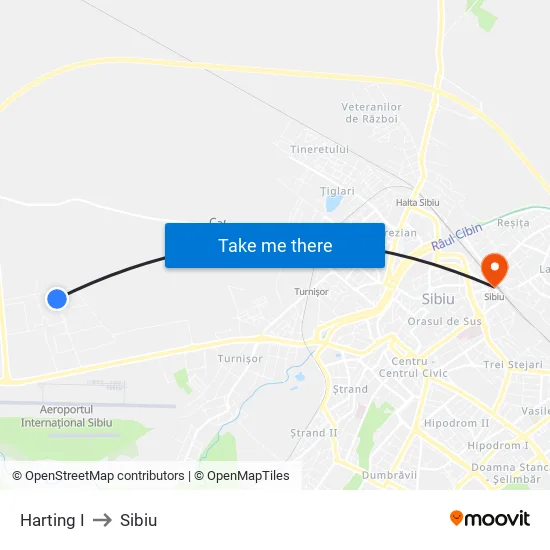 Harting I to Sibiu map