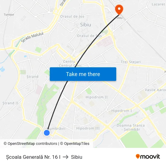 Școala Generală Nr. 16 I to Sibiu map