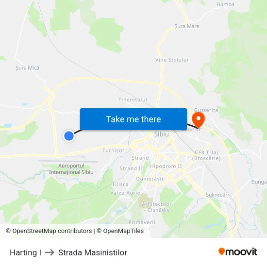 Harting I to Strada Masinistilor map