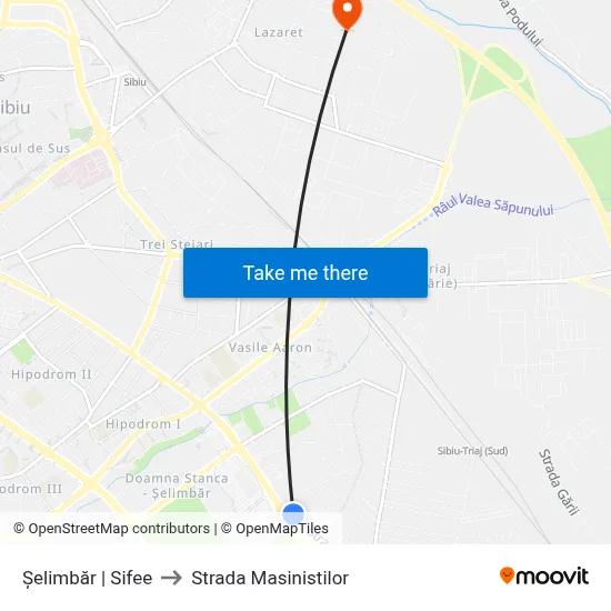 Șelimbăr | Sifee to Strada Masinistilor map