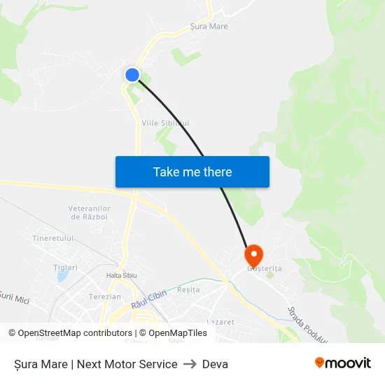 Șura Mare | Next Motor Service to Deva map