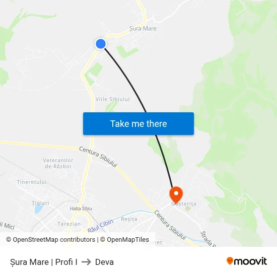 Șura Mare | Profi I to Deva map
