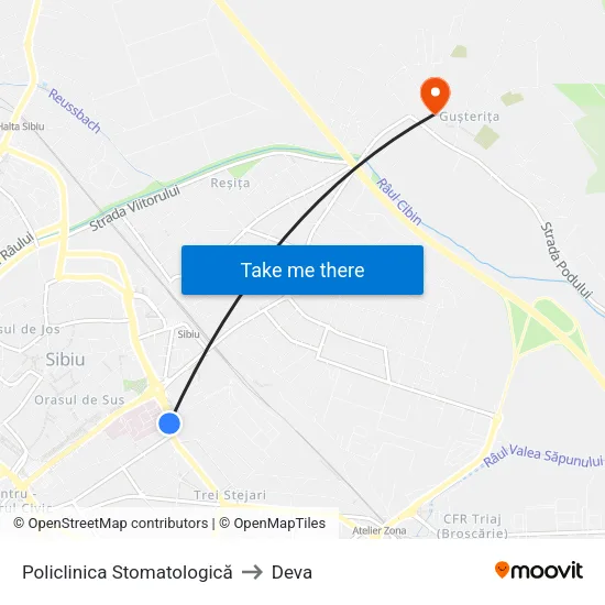 Policlinica Stomatologică to Deva map
