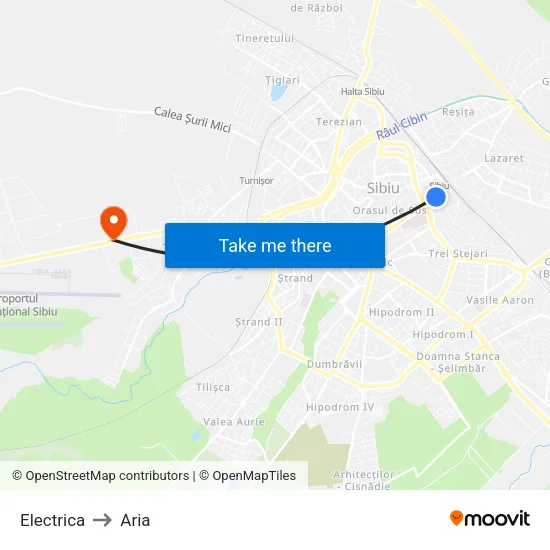 Electrica to Aria map