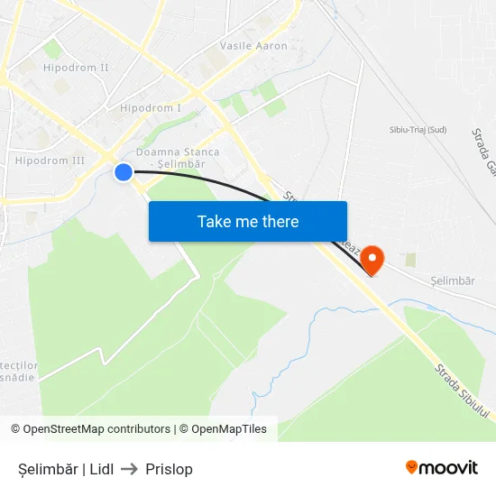Șelimbăr | Lidl to Prislop map