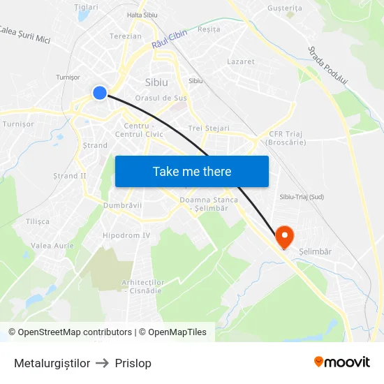 Metalurgiștilor to Prislop map