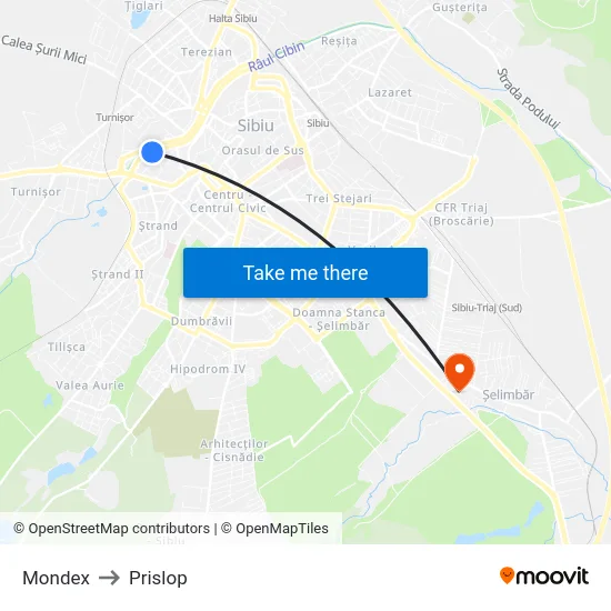 Mondex to Prislop map
