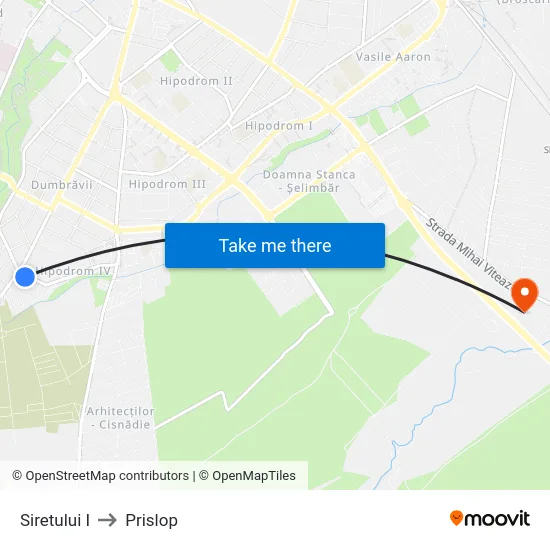 Siretului I to Prislop map