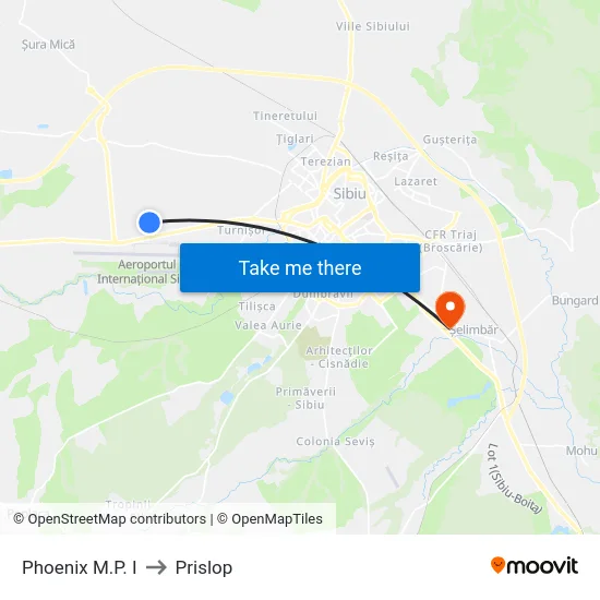 Phoenix M.P. I to Prislop map