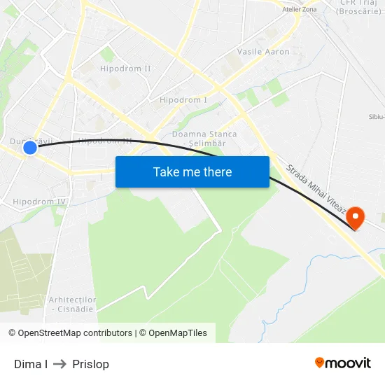 Dima I to Prislop map