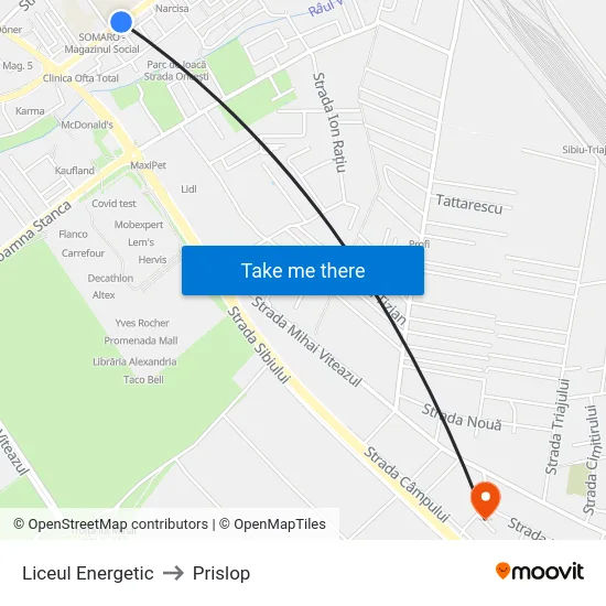 Liceul Energetic to Prislop map