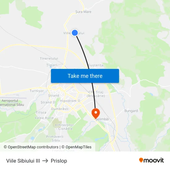 Viile Sibiului III to Prislop map