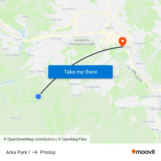 Păltiniș | Arka Park I to Prislop map